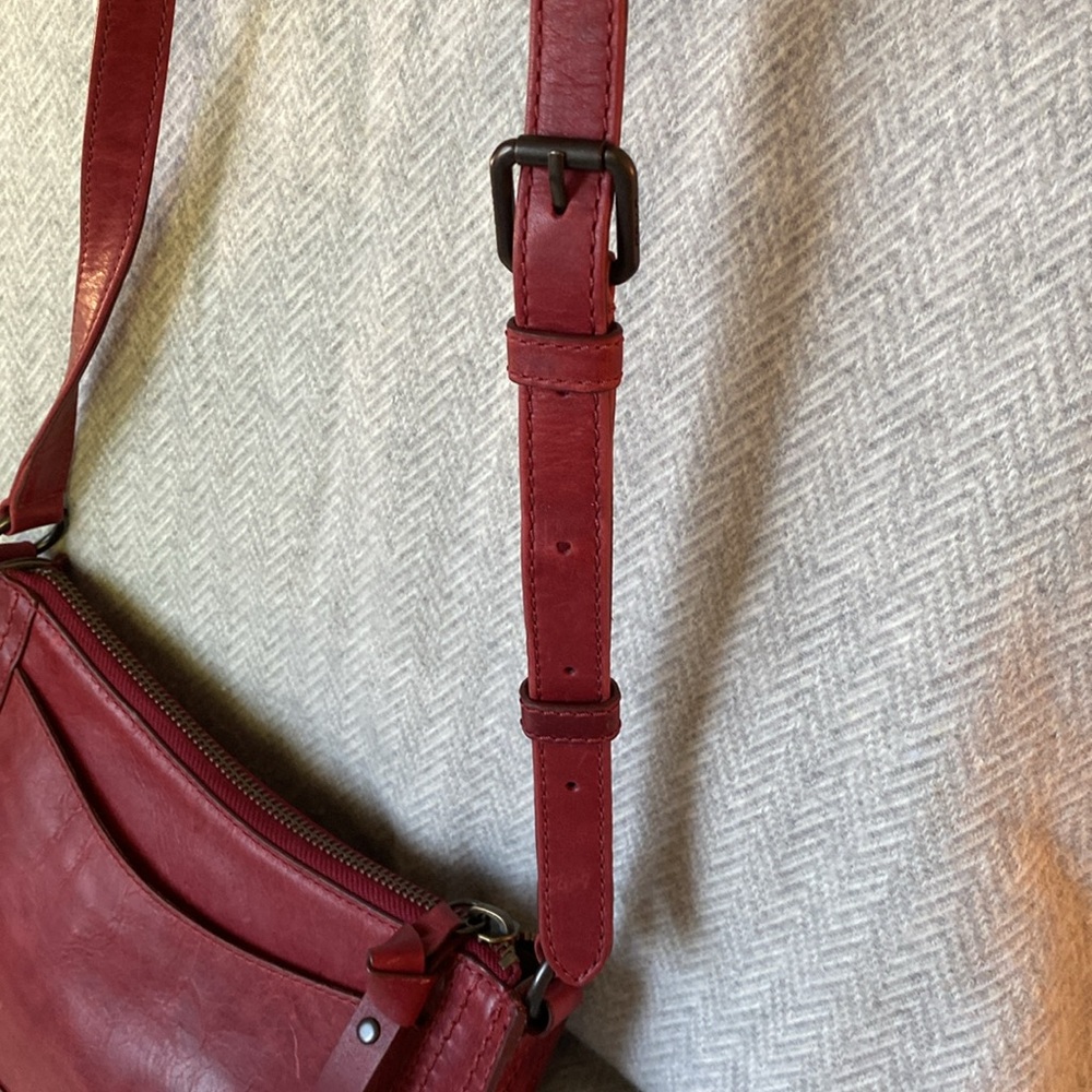 Frye Red Leather Crossbody Bag - Picture 3 of 13